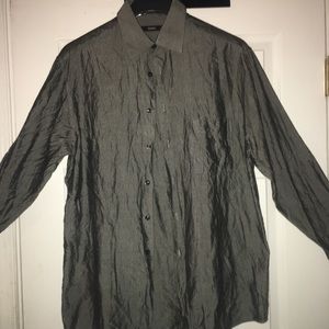 ALFANI Long Sleeve Dark Gray Dress Shirt